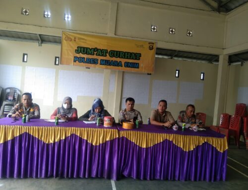 Acara Curhat Jum’at Dari Polres Muara Enim di Pemdes Karang Raja